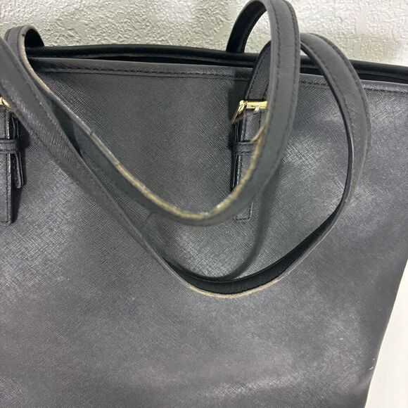 Michael Kors Black Large Leather Tote Bag - Picture 5 of 9